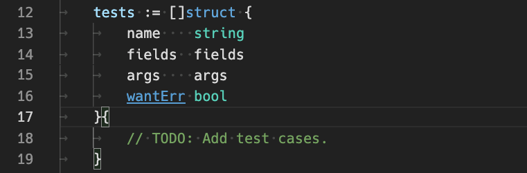 Organizing Table Tests in Go